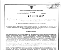 Decreto 2383 de 2015 "Por el cual se reglamenta la prestación del servicio educativo en el marco del SRPA"